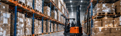 Warehouse pallet racking and cartons in Canada